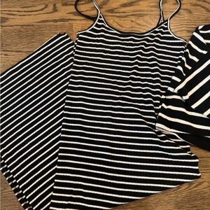 Black and White Striped Dress